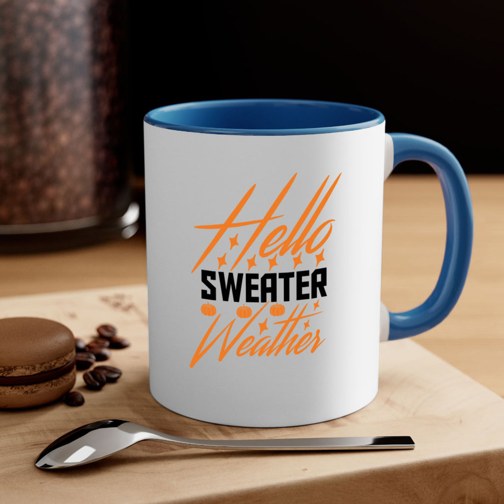 Hello Sweater Weather 295#- fall-Mug / Coffee Cup