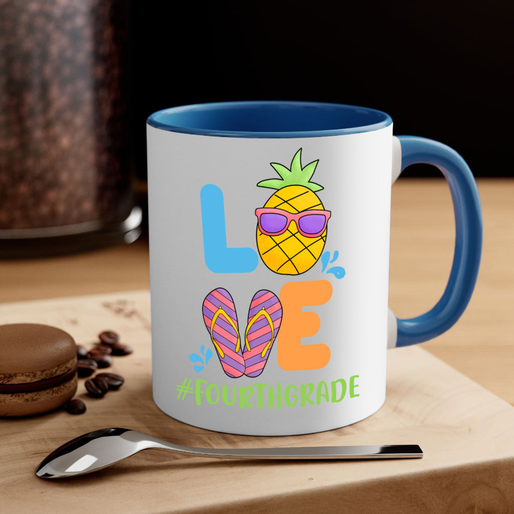 LOVE 4th Grade Summer Pineapple 18#- 4th grade-Mug / Coffee Cup