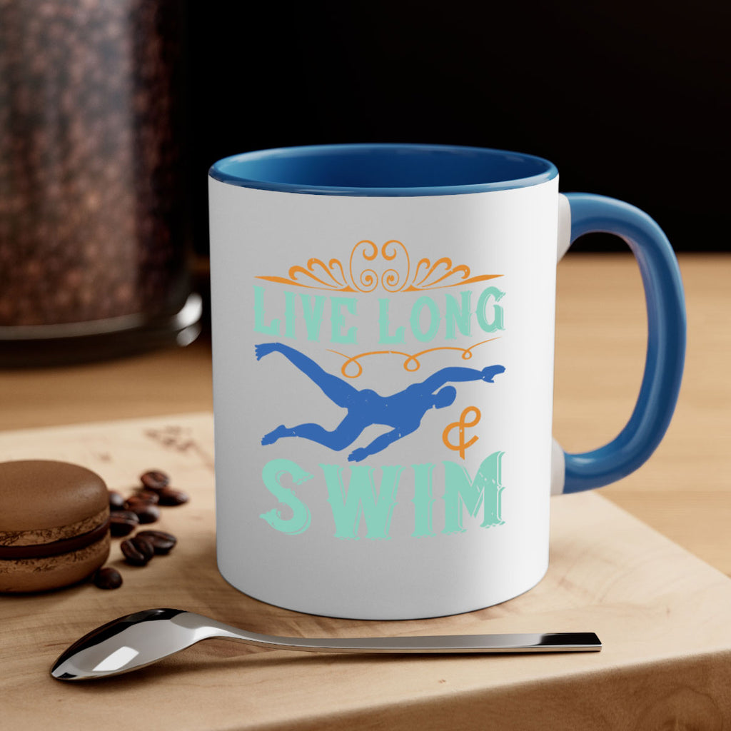 Live long swim 835#- swimming-Mug / Coffee Cup