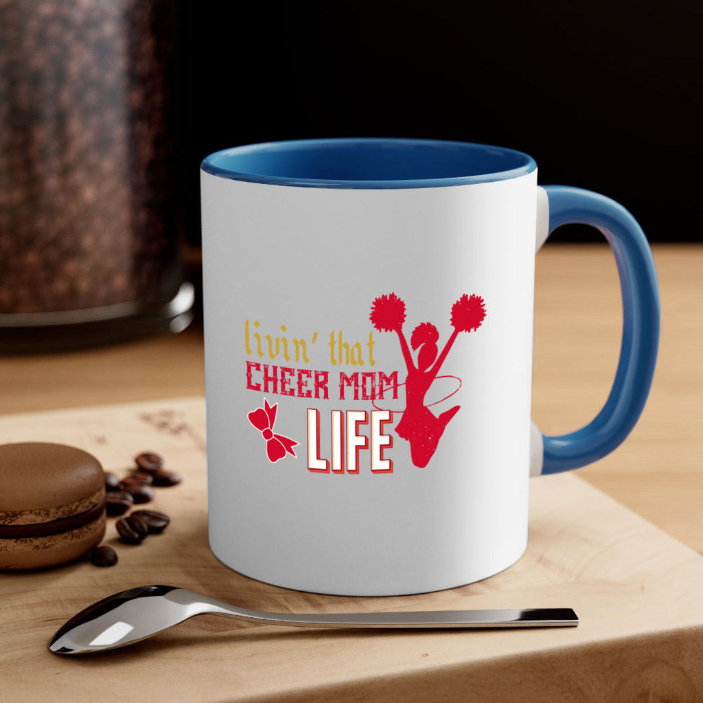 Livin that cheer mom life 787#- football-Mug / Coffee Cup