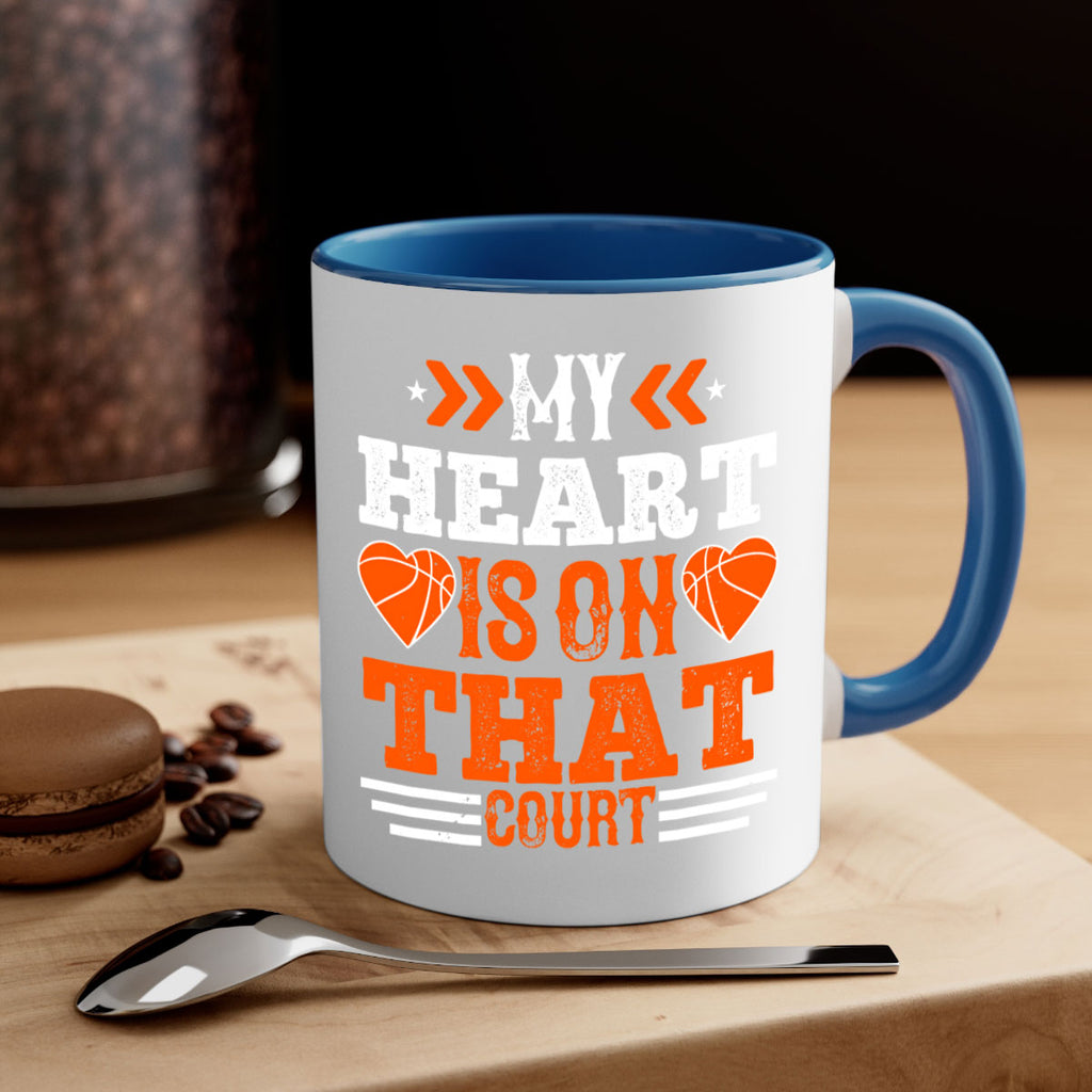 My heart is on that court 1806#- basketball-Mug / Coffee Cup