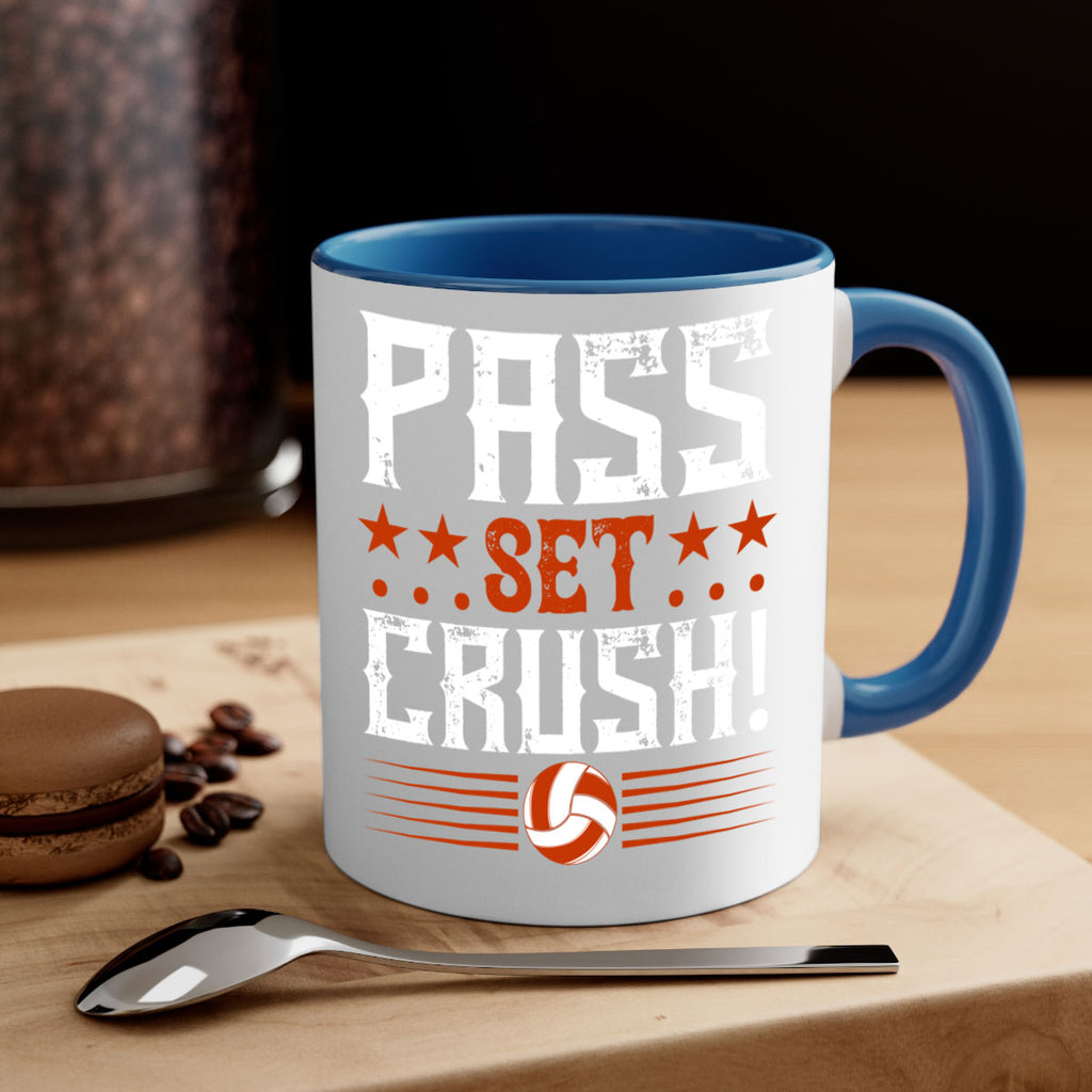 Pass…Set…CRUSH Style 588#- volleyball-Mug / Coffee Cup