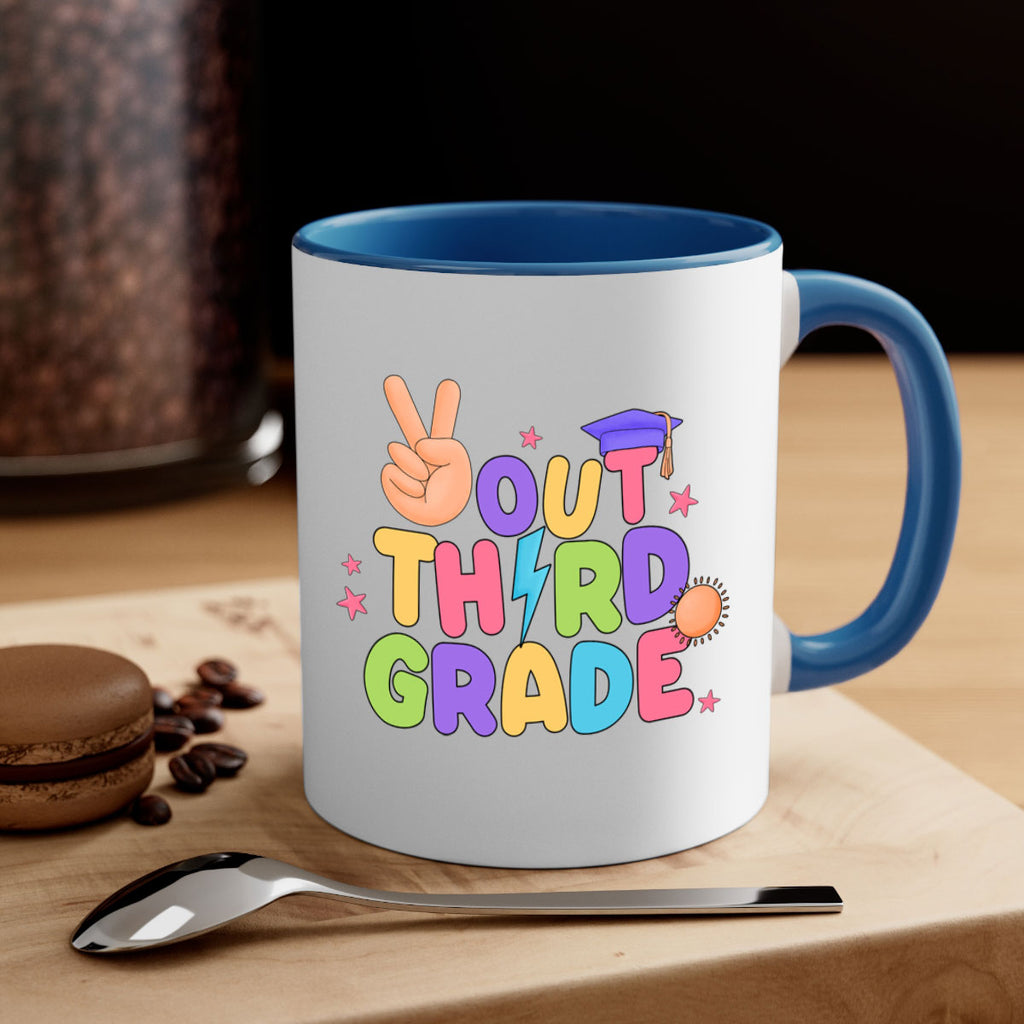 Peace Out 3rd Grade Peace 18#- Third Grade-Mug / Coffee Cup