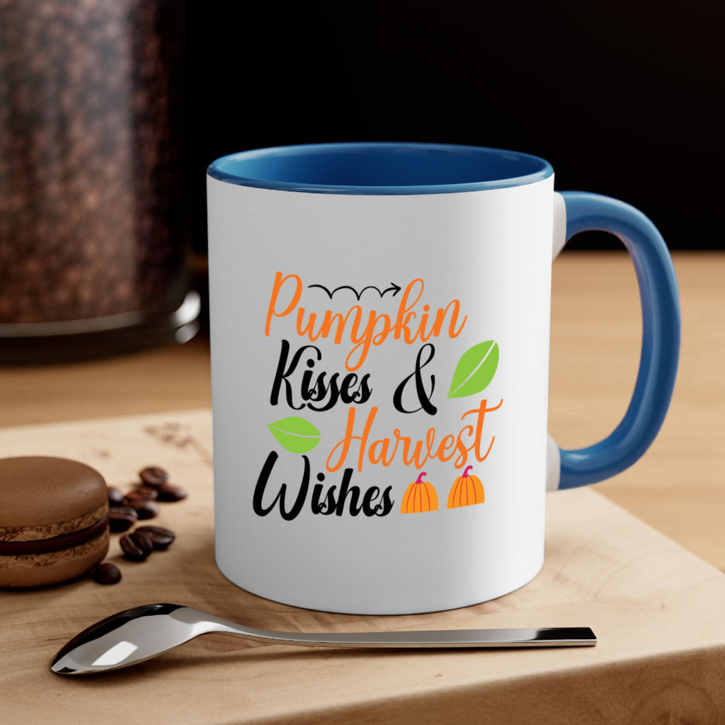 Pumpkin Kisses Harvest Wishes 523#- fall-Mug / Coffee Cup