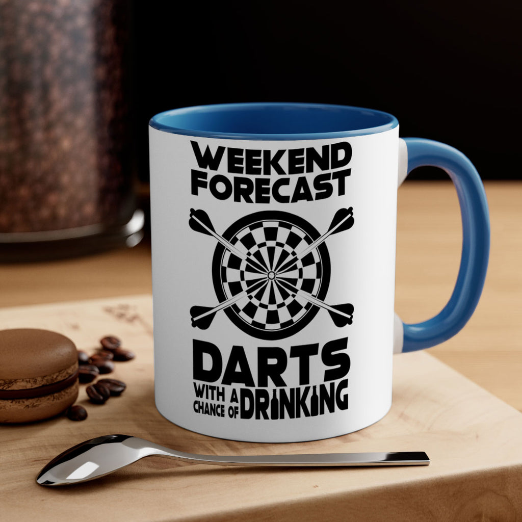 Weekend forecast Darts with a chance of drinking 110#- darts-Mug / Coffee Cup