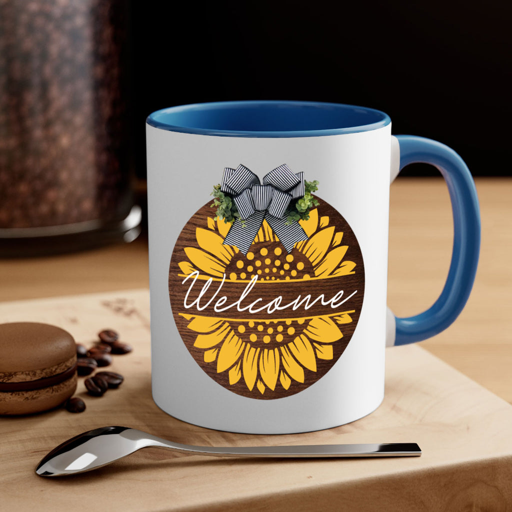 Welcome Sunflower Mockup584#- spring-Mug / Coffee Cup