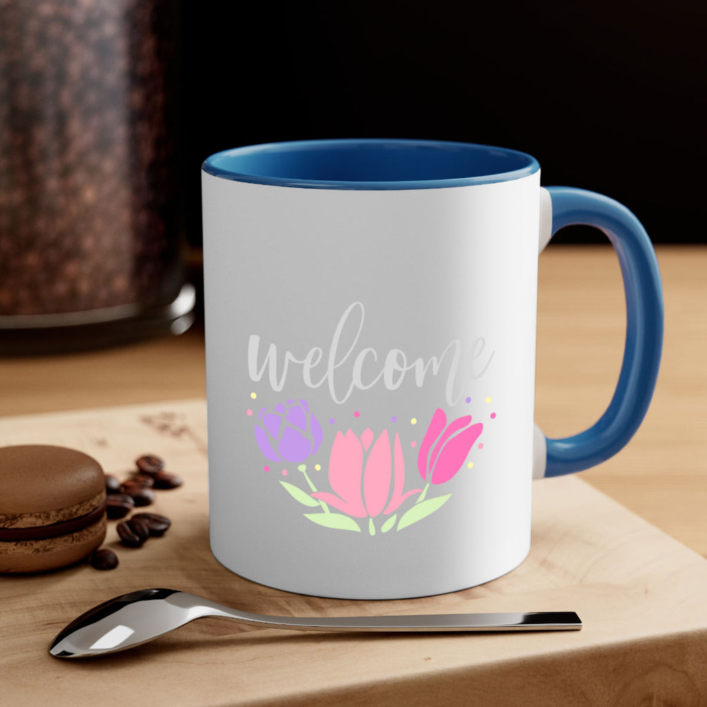 Welcome three flowers587#- spring-Mug / Coffee Cup