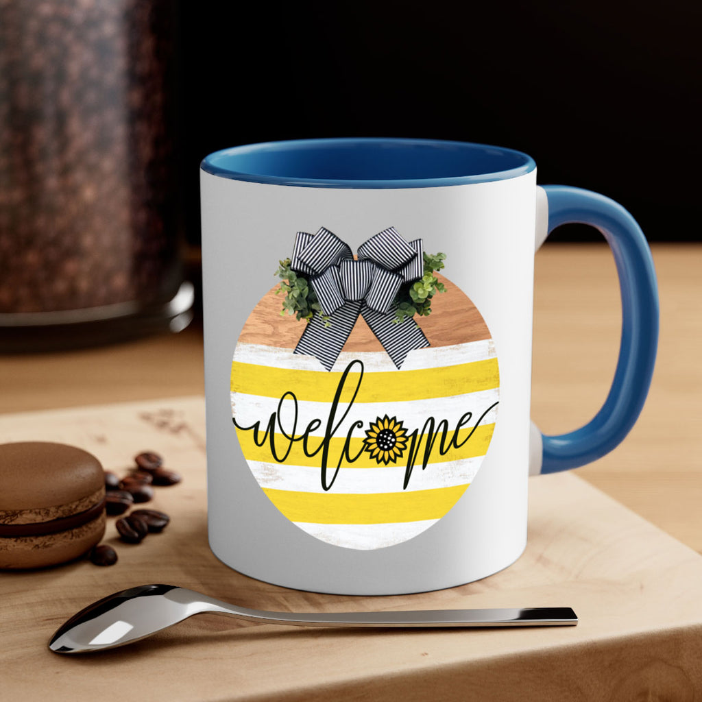 Welcome with sunflower Mockup591#- spring-Mug / Coffee Cup