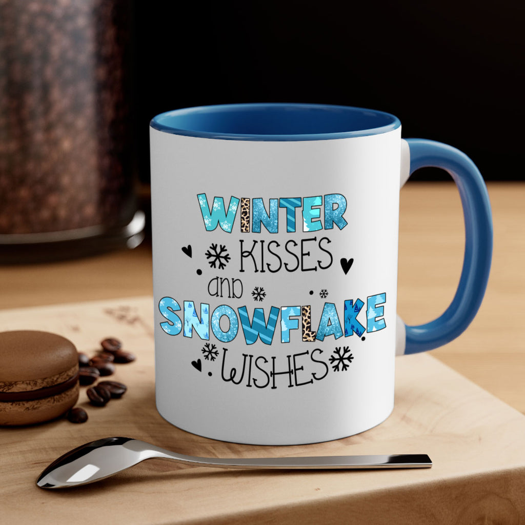 Winter kisses and snowflake wishes 571#- winter-Mug / Coffee Cup