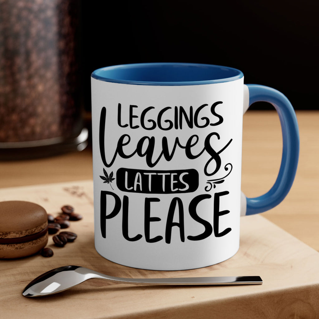 leggings leaves lattes please 396#- fall-Mug / Coffee Cup