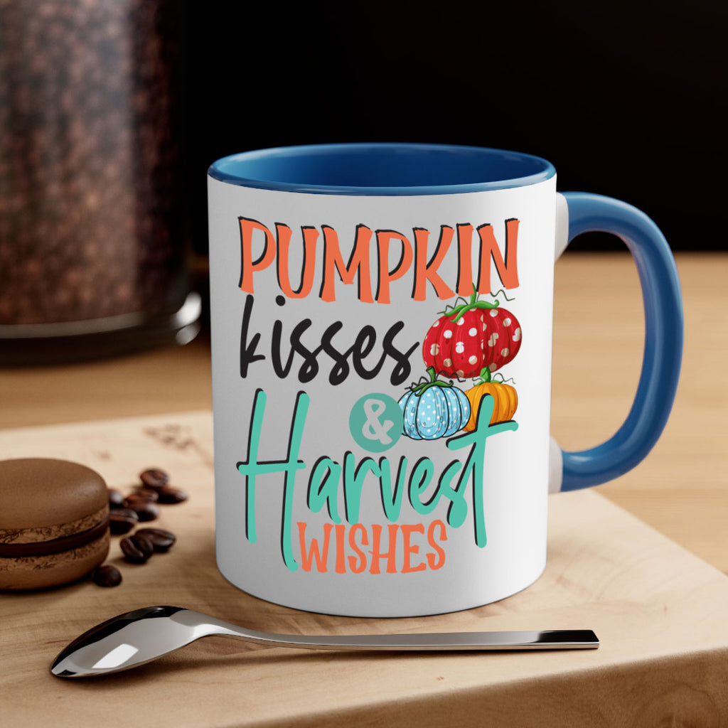 pumpkin kisses harvest wishes 526#- fall-Mug / Coffee Cup