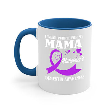 Alzheimers And Dementia I Wear Purple For My Warrior Mama 20#- alzheimers-Mug / Coffee Cup