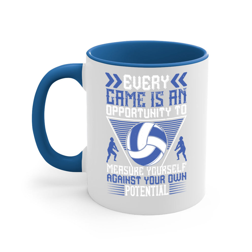 Every game is an opportunity to measure yourself against your own potential Style 1261#- volleyball-Mug / Coffee Cup