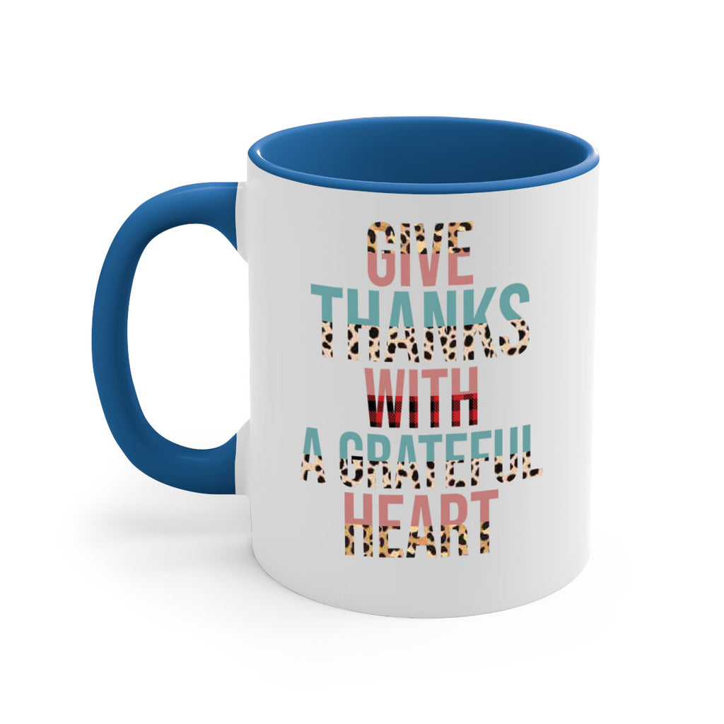 Give thanks with a grateful heart 195#- fall-Mug / Coffee Cup