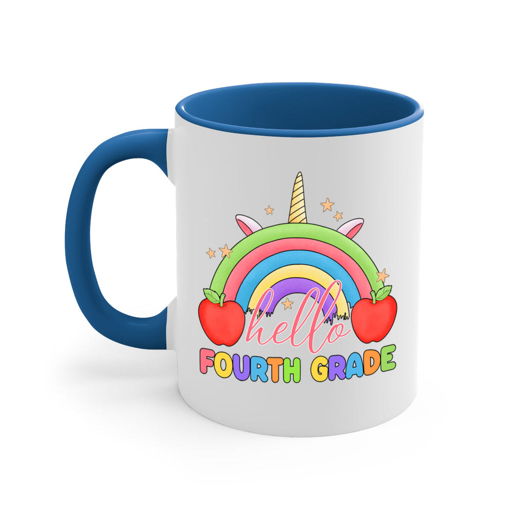 Hello 4th Grade Unicorn Rainbow 14#- 4th grade-Mug / Coffee Cup