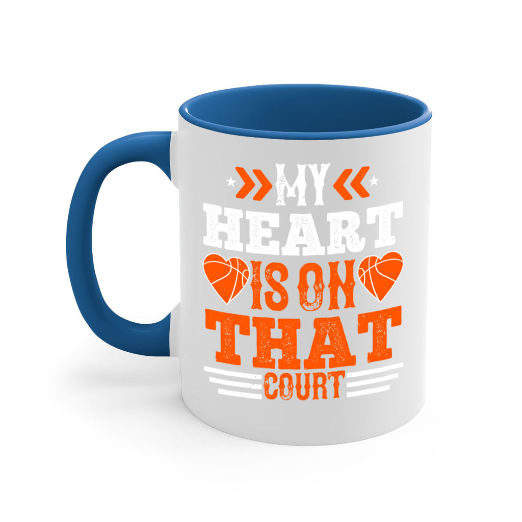 My heart is on that court 1806#- basketball-Mug / Coffee Cup