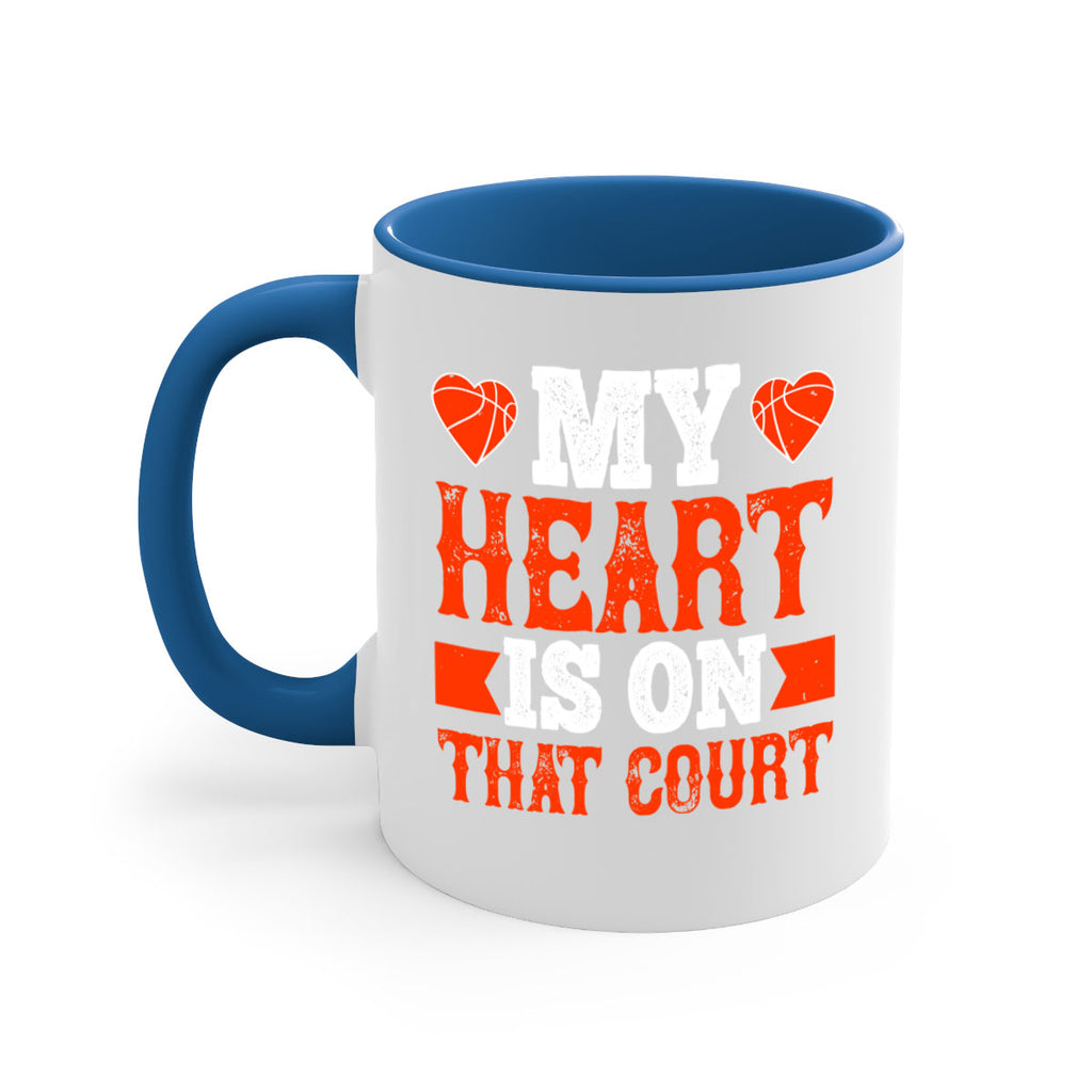 My heart is on that court 1817#- basketball-Mug / Coffee Cup