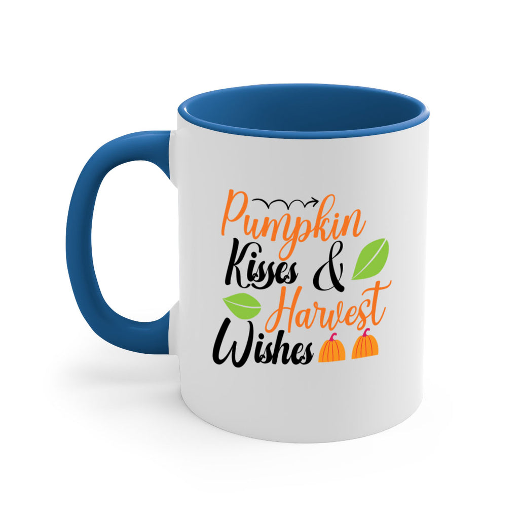 Pumpkin Kisses Harvest Wishes 523#- fall-Mug / Coffee Cup