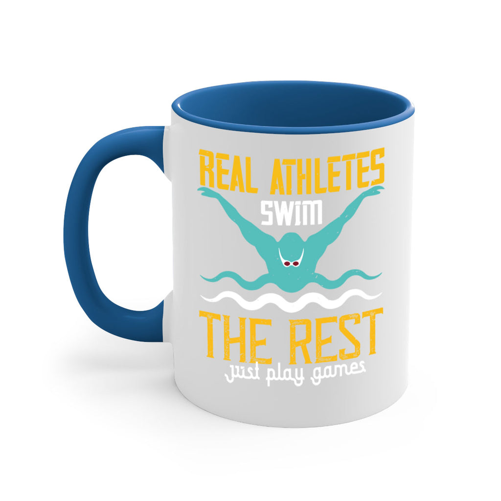 Real athletes swim the rest 556#- swimming-Mug / Coffee Cup