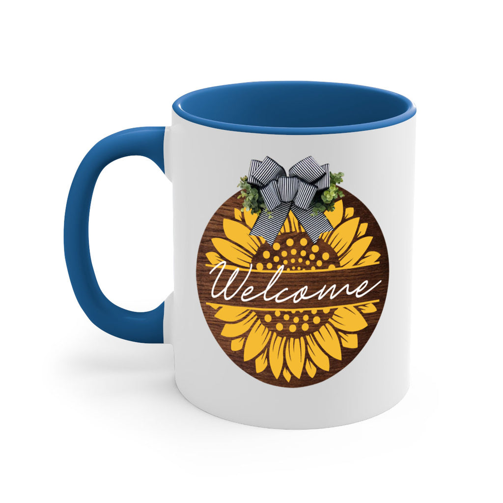 Welcome Sunflower Mockup584#- spring-Mug / Coffee Cup