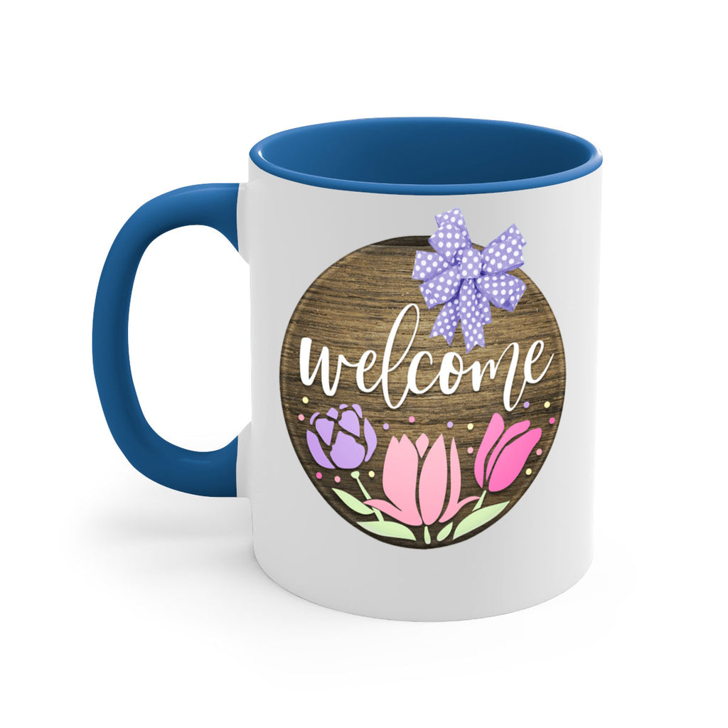 Welcome three flowers Mockup586#- spring-Mug / Coffee Cup