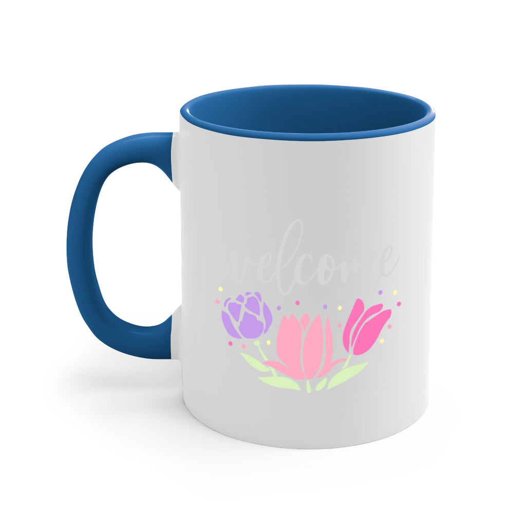 Welcome three flowers587#- spring-Mug / Coffee Cup