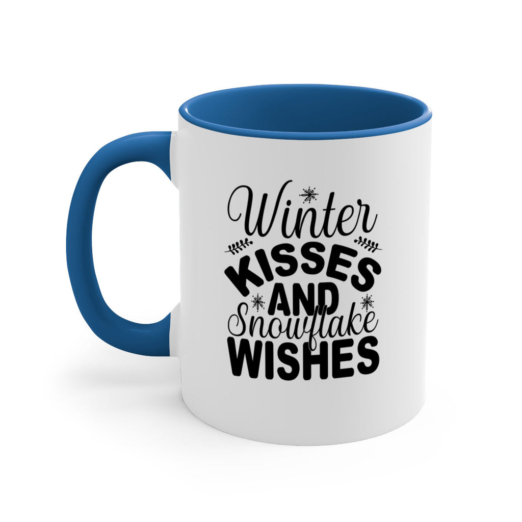 Winter Kisses and Snowflake Wishes 514#- winter-Mug / Coffee Cup