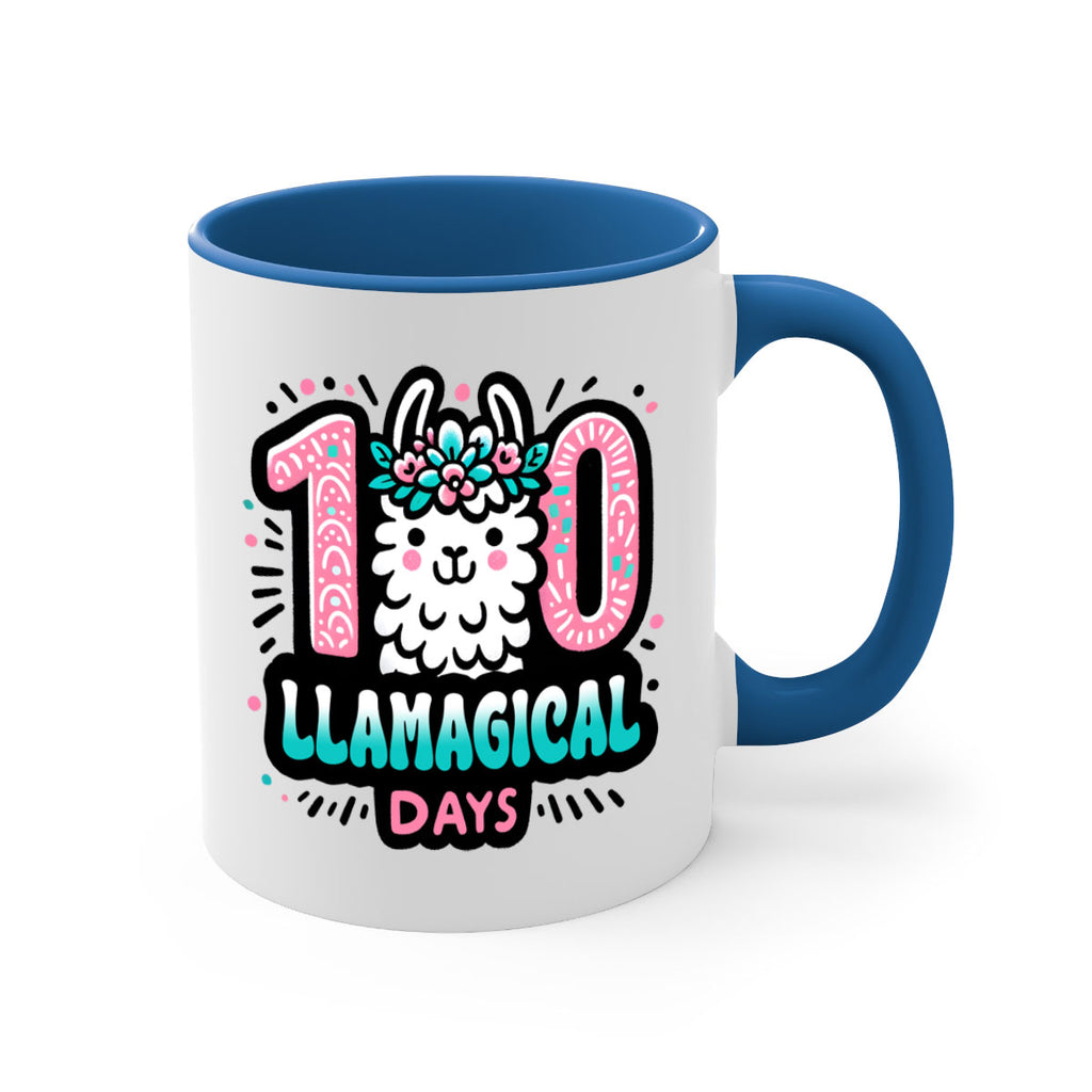 100 Llamagical Days Sublimation 35#- 100 days-Mug / Coffee Cup