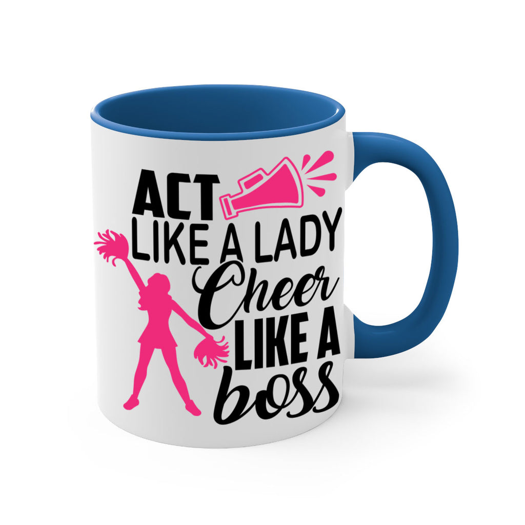 Act like a lady Cheer like a boss 1486#- cheer-Mug / Coffee Cup