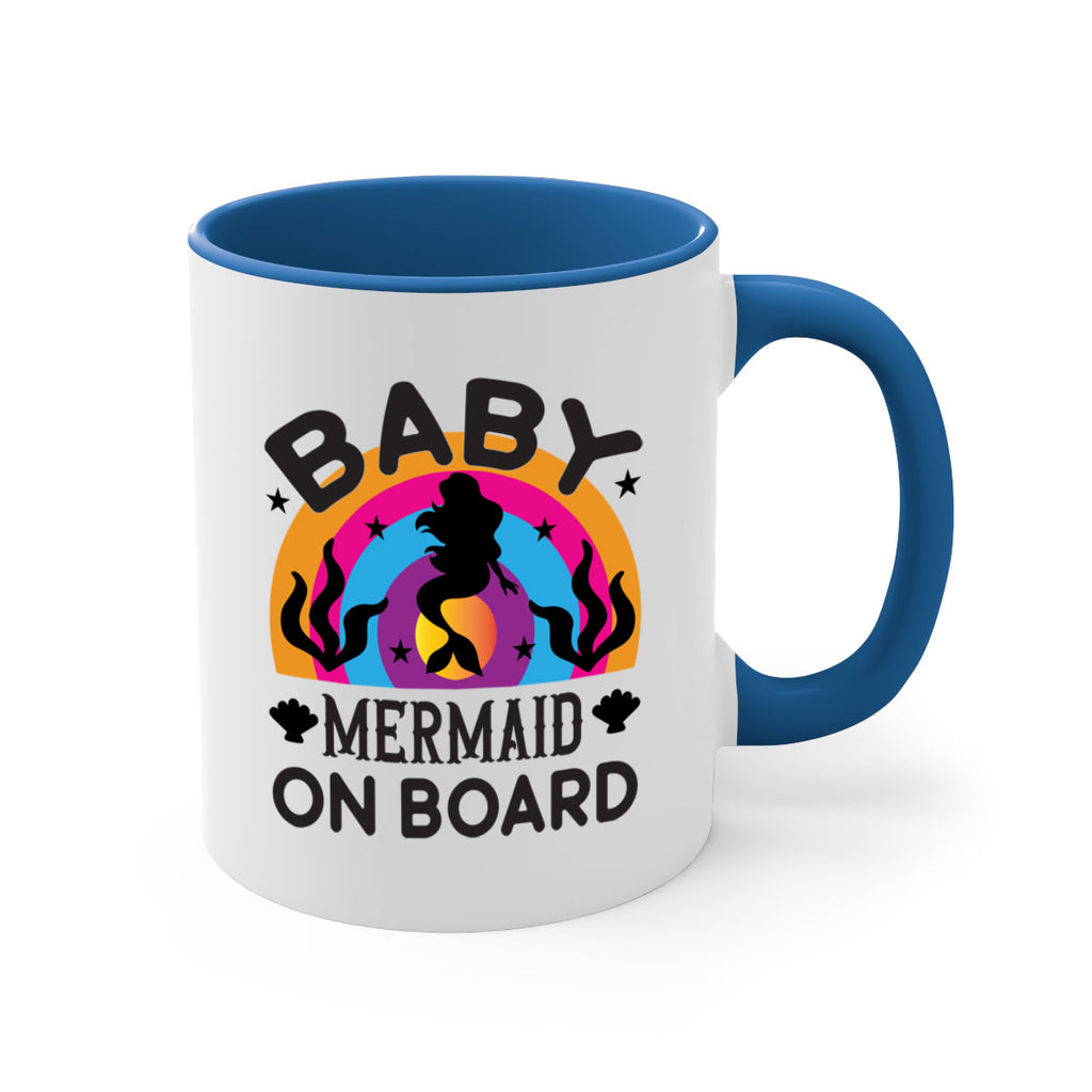 Baby mermaid on board 37#- mermaid-Mug / Coffee Cup