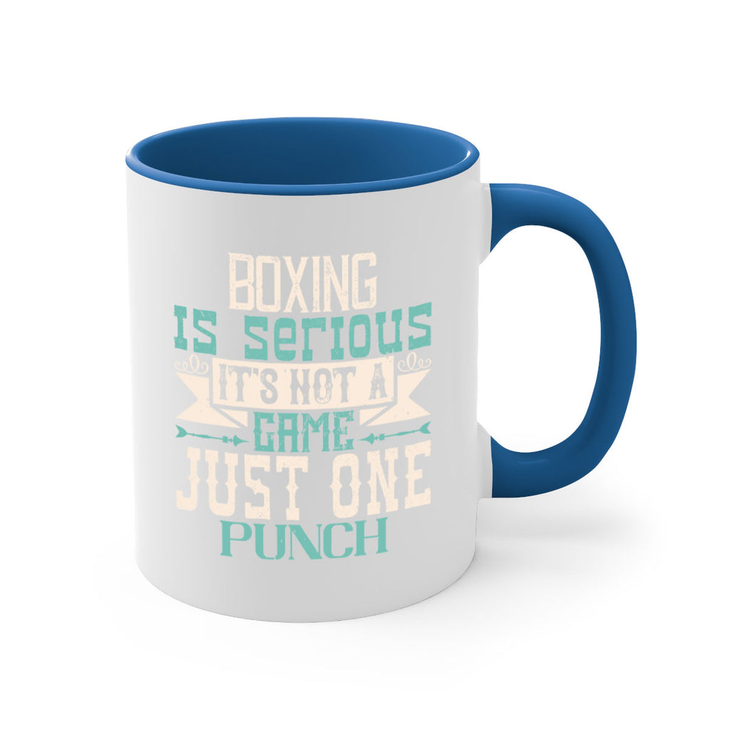 Boxing is serious Its not a game Just one punch 1556#- boxing-Mug / Coffee Cup