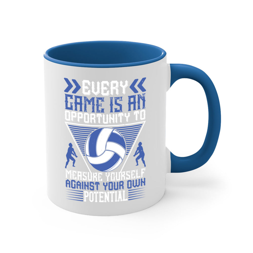 Every game is an opportunity to measure yourself against your own potential Style 1261#- volleyball-Mug / Coffee Cup