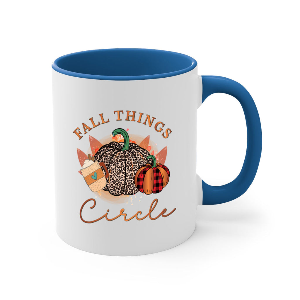Fall Things Circle 133#- fall-Mug / Coffee Cup
