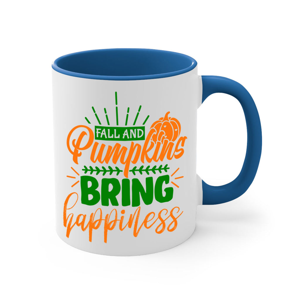 Fall and Pumpkins Bring Happiness 85#- fall-Mug / Coffee Cup