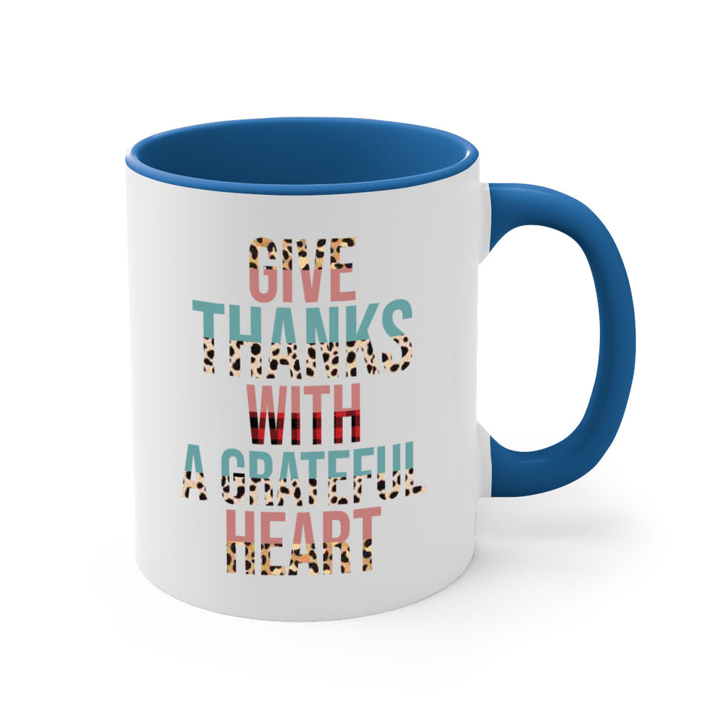 Give thanks with a grateful heart 195#- fall-Mug / Coffee Cup