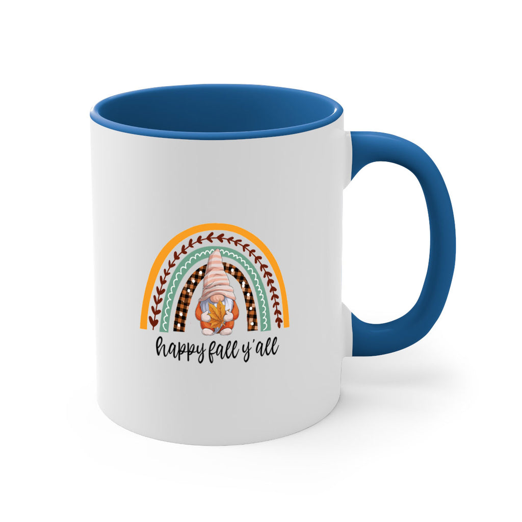 HappyFallYallGnomeRainbow 255#- fall-Mug / Coffee Cup