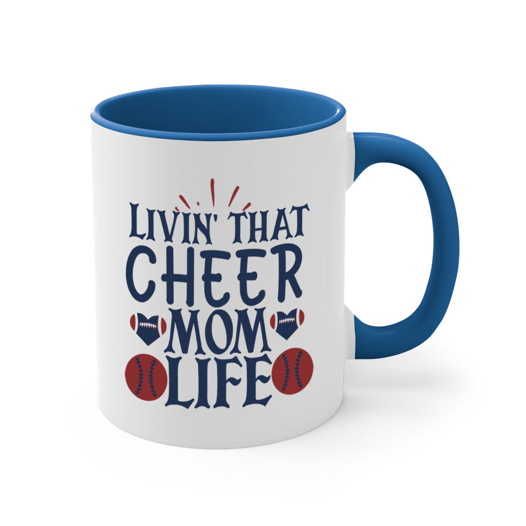 Livin that cheer mom life 1535#- football-Mug / Coffee Cup