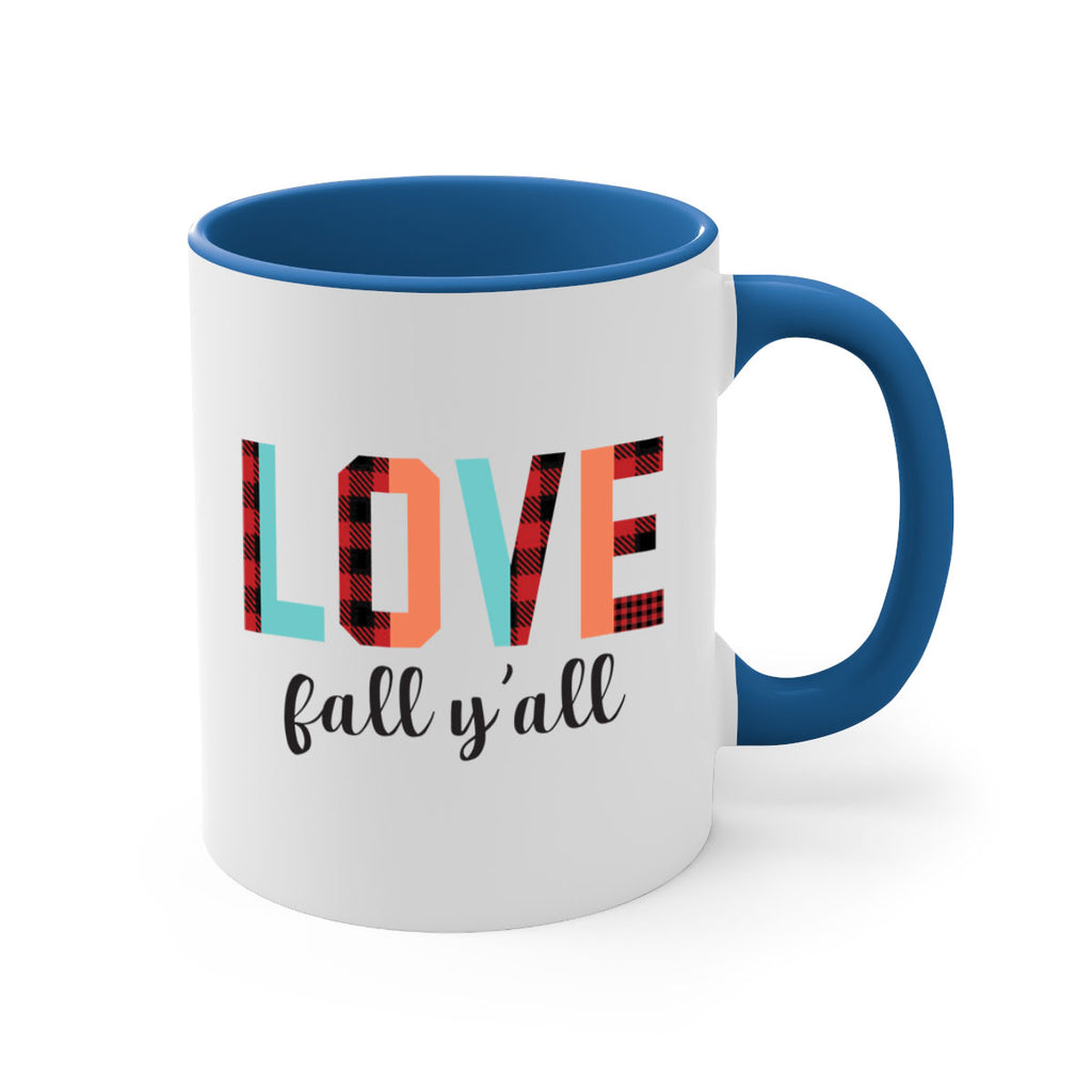 Love fall yall 411#- fall-Mug / Coffee Cup