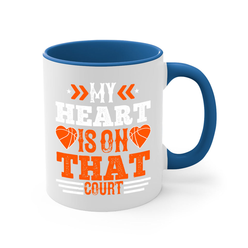 My heart is on that court 1806#- basketball-Mug / Coffee Cup