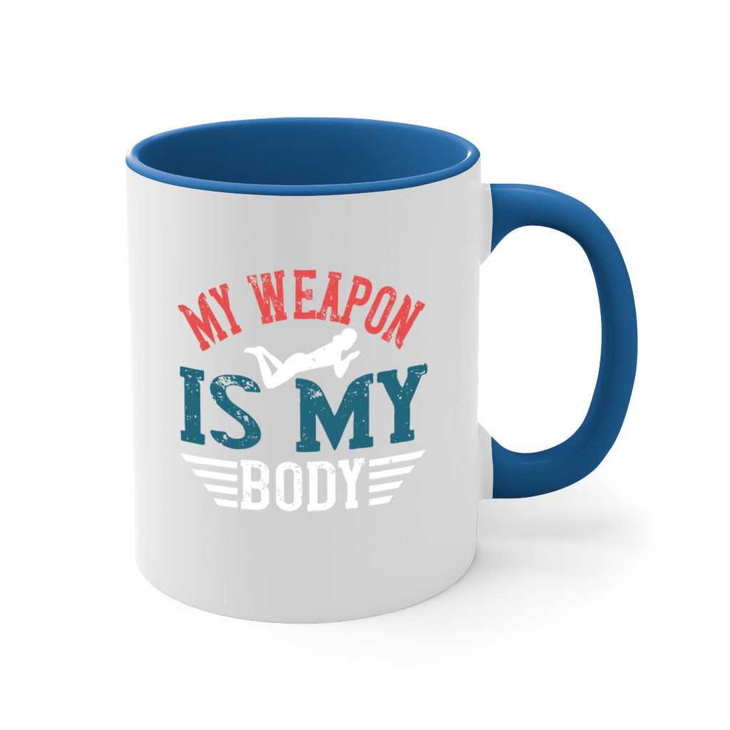 My weapon is my body 626#- swimming-Mug / Coffee Cup