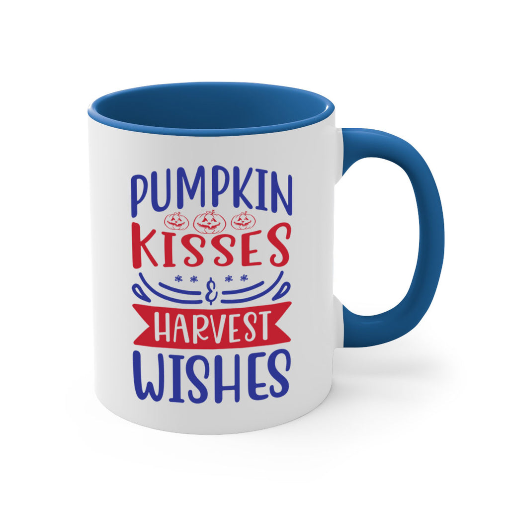 Pumpkin Kisses Harvest Wishes 522#- fall-Mug / Coffee Cup