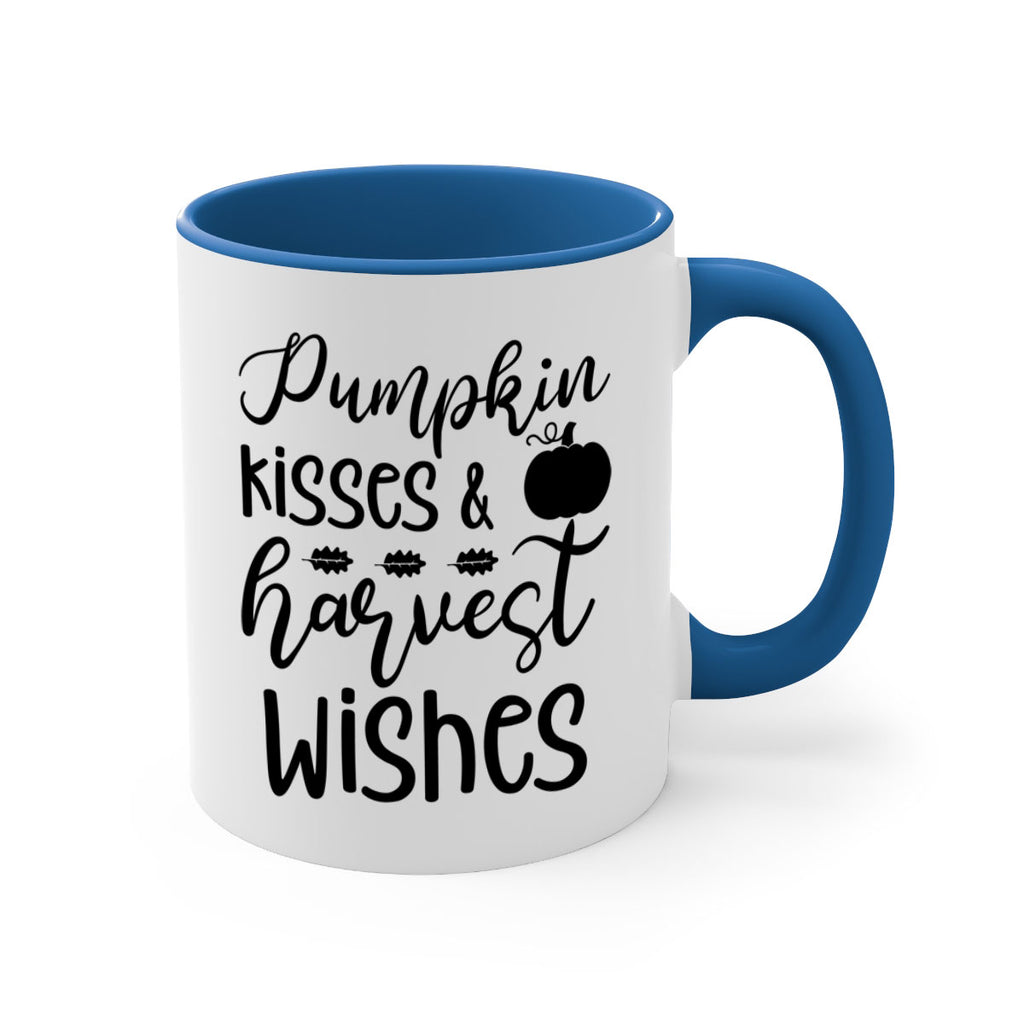 Pumpkin Kisses Harvest Wishes 525#- fall-Mug / Coffee Cup