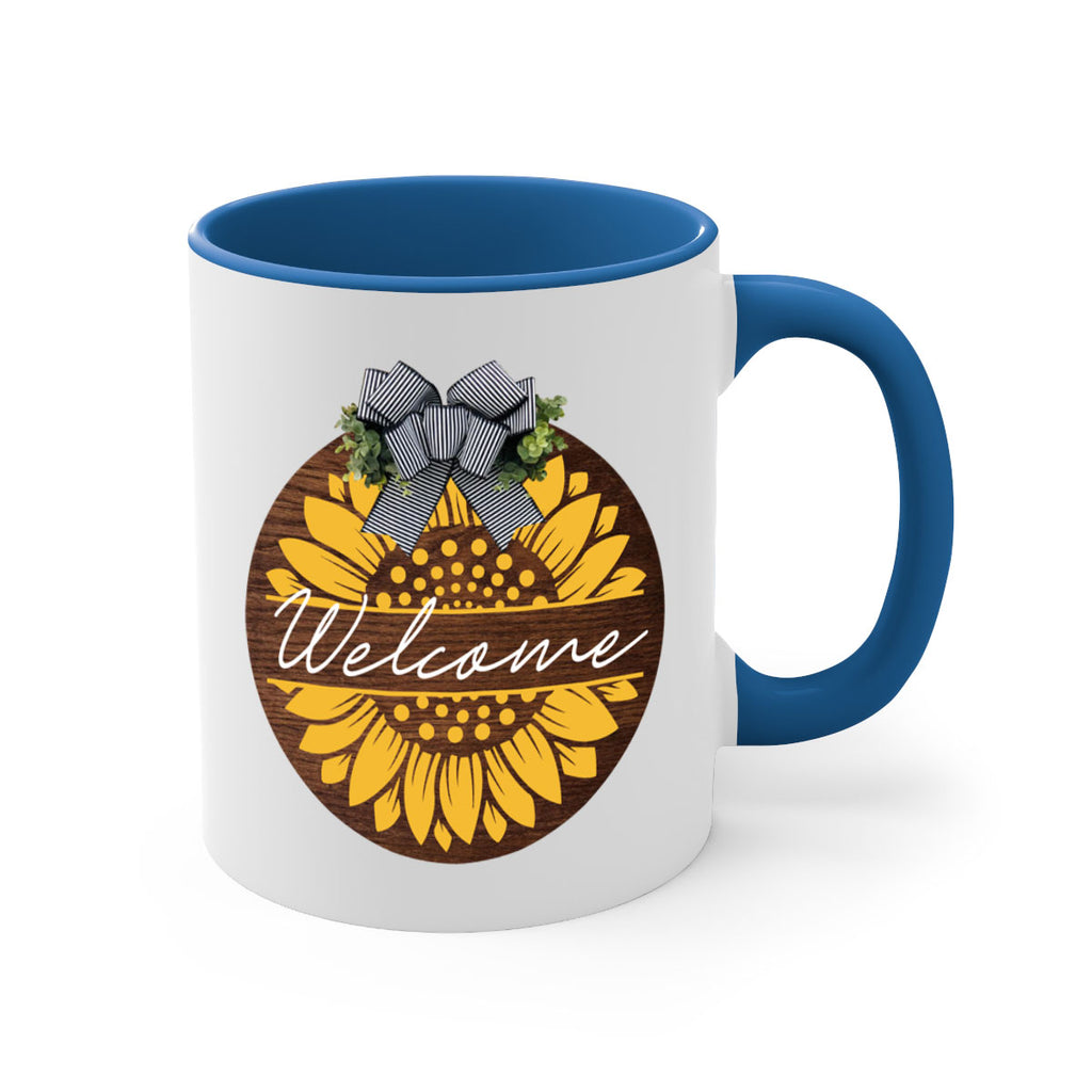 Welcome Sunflower Mockup584#- spring-Mug / Coffee Cup