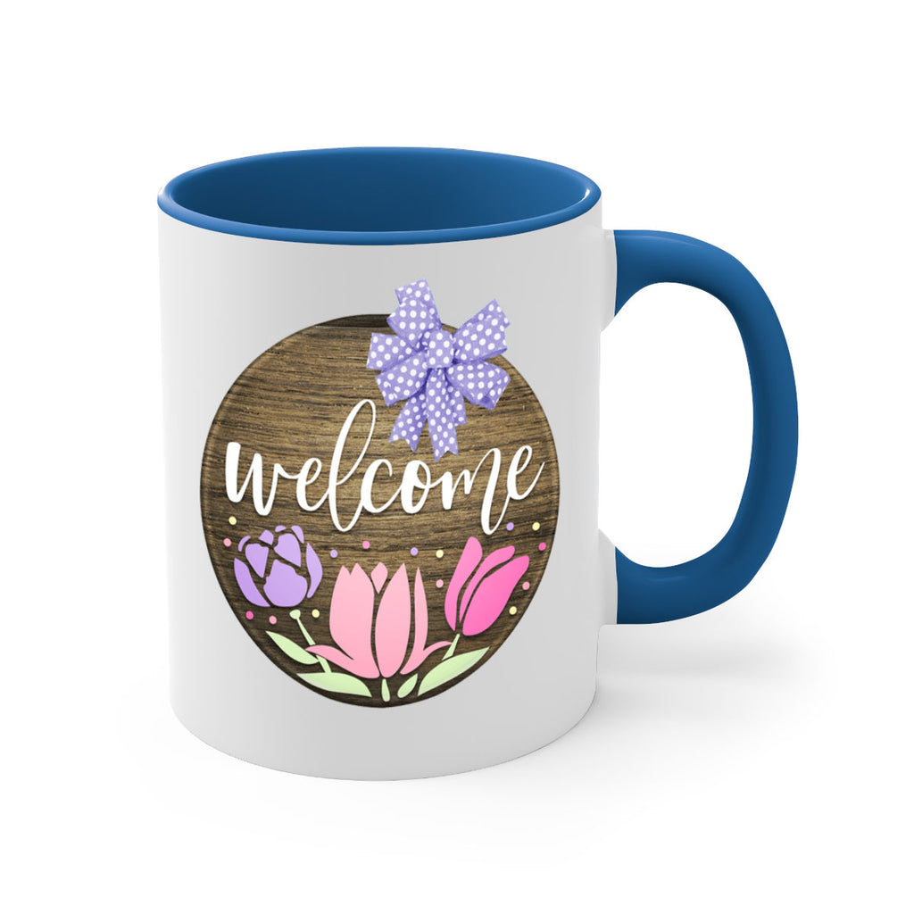 Welcome three flowers Mockup586#- spring-Mug / Coffee Cup