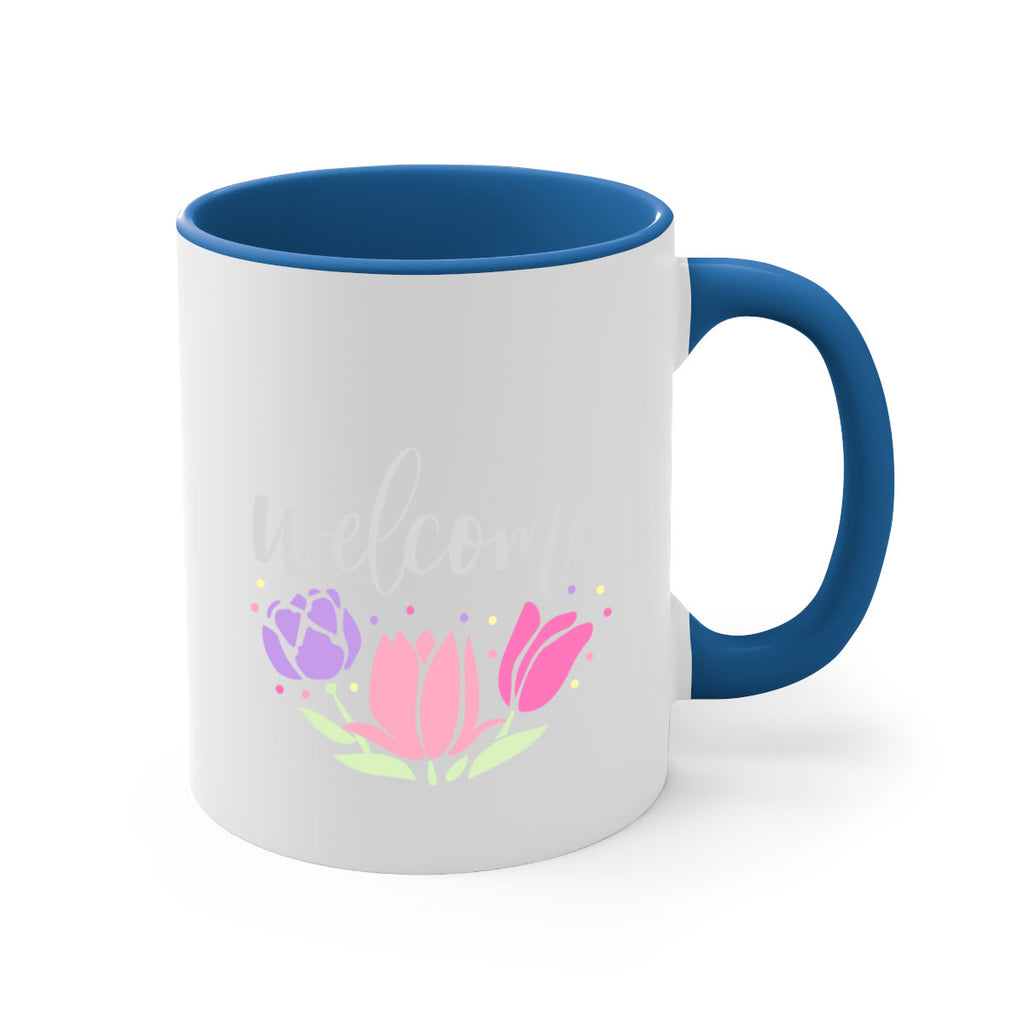 Welcome three flowers587#- spring-Mug / Coffee Cup