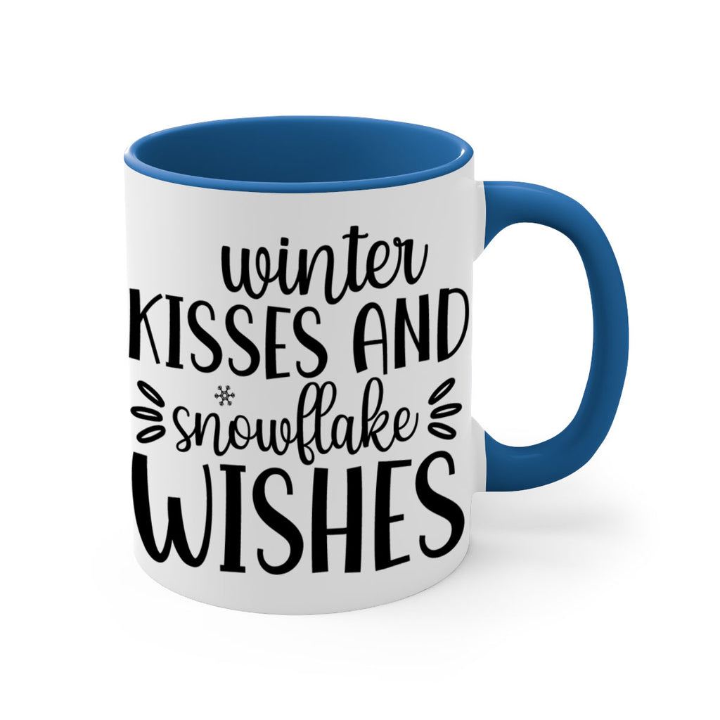 Winter Kisses And Snowflake Wishes517#- winter-Mug / Coffee Cup