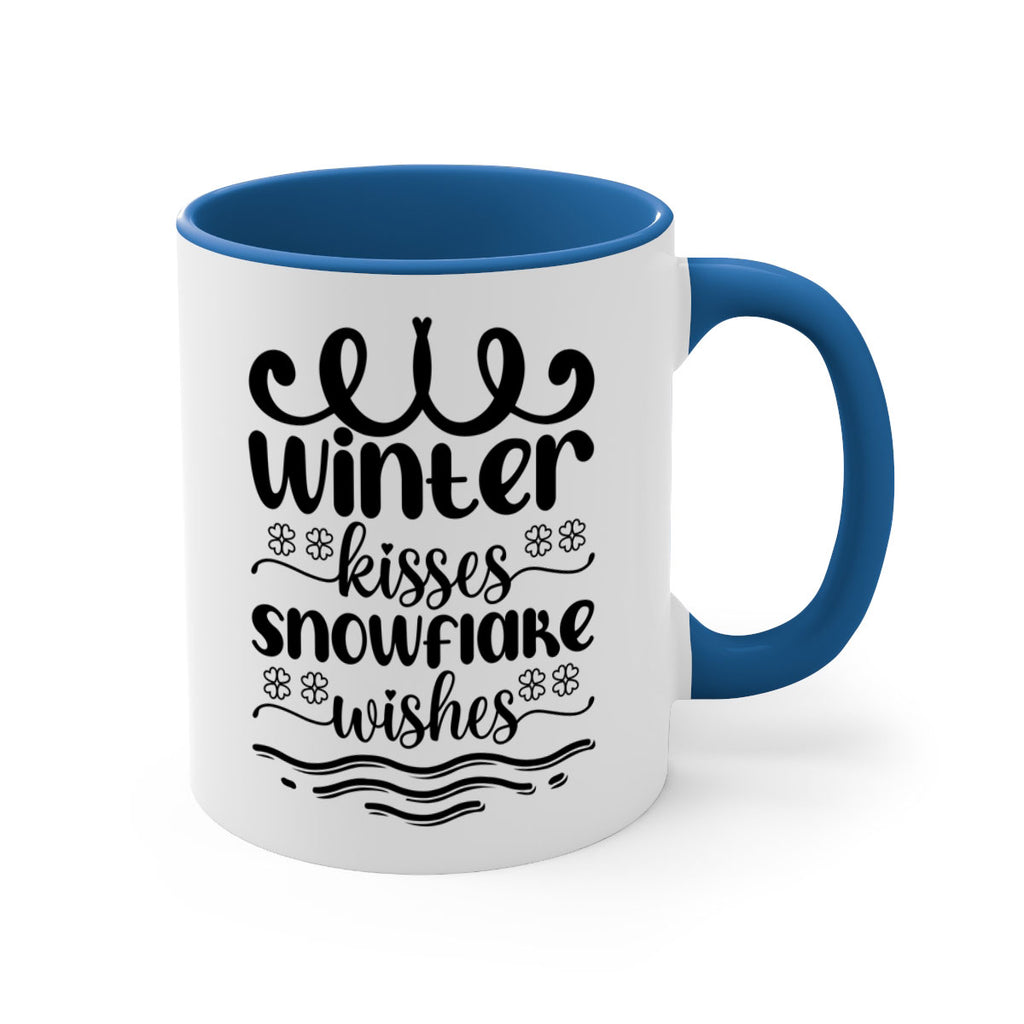 Winter Kisses Snowflake Wishes 562#- winter-Mug / Coffee Cup