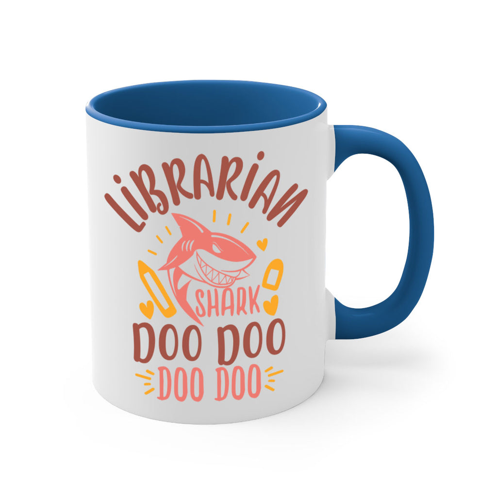 librarian shark doo doo 2#- librarian-Mug / Coffee Cup