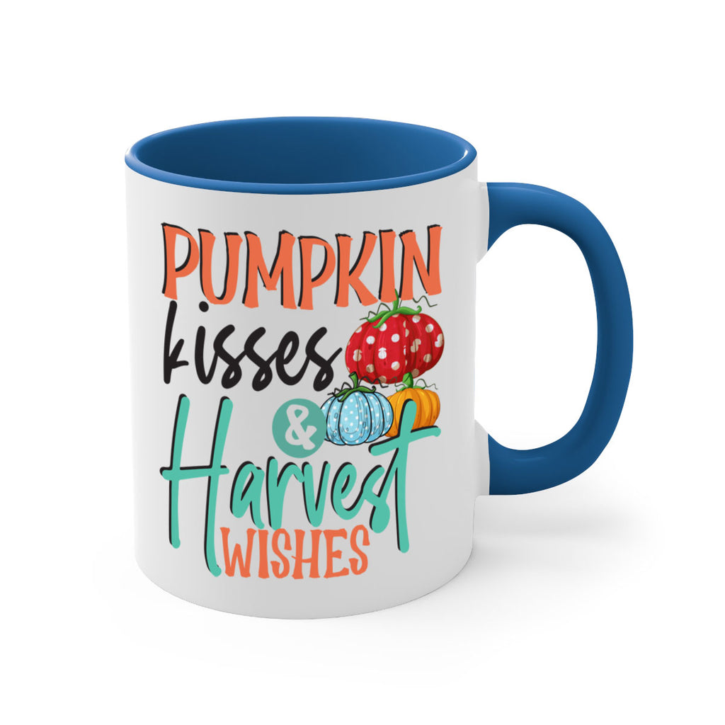 pumpkin kisses harvest wishes 526#- fall-Mug / Coffee Cup