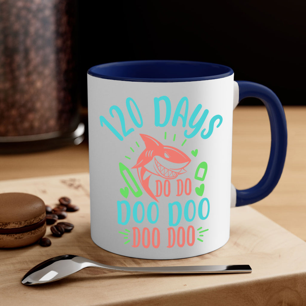 10 120 days shark doo doo 18#- 100 days-Mug / Coffee Cup